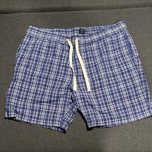 J. Crew Navy Checkered plaid shorts